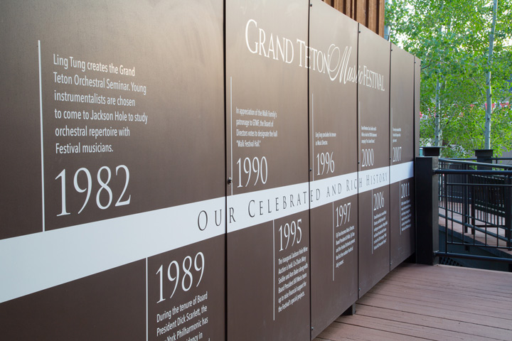 Donor Recognition Displays for the Grand Teton Music Festival