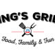 Custom Logo and Printed Menu Design for King's Grill Restaurant