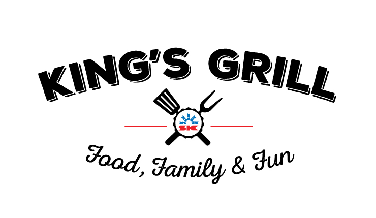 Custom Logo and Printed Menu Design for King's Grill Restaurant