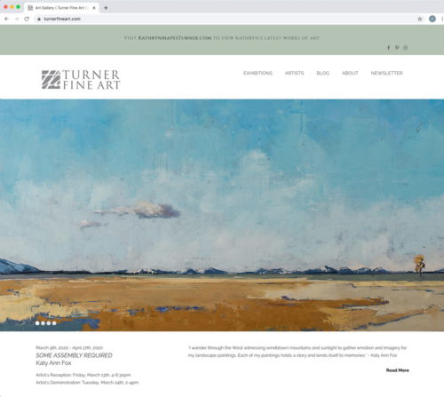 Turner Fine Art Website Home Page
