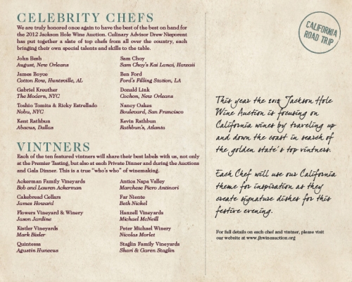 Featured Chefs and Vintners