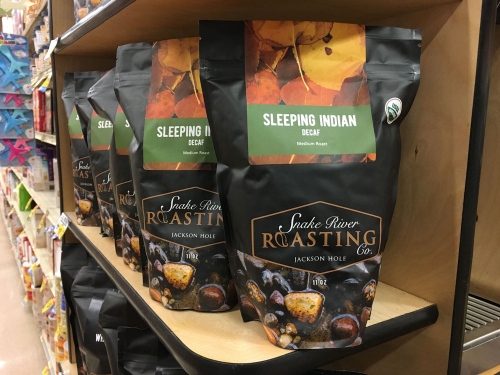 Sleeping Indian Decaf Coffee Lable